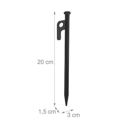 Rock pins black set of 12 pcs