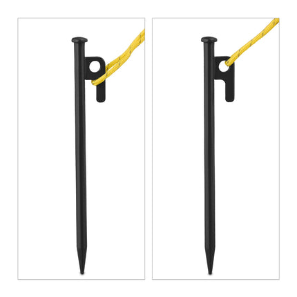 Rock pins black set of 12 pcs