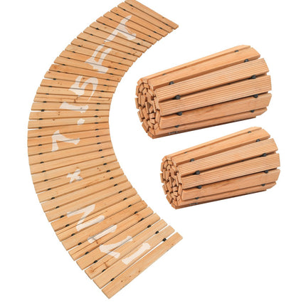 Roll-Up Cedar Garden Pathway, Non-Slip, 7 Ft x 17 In
