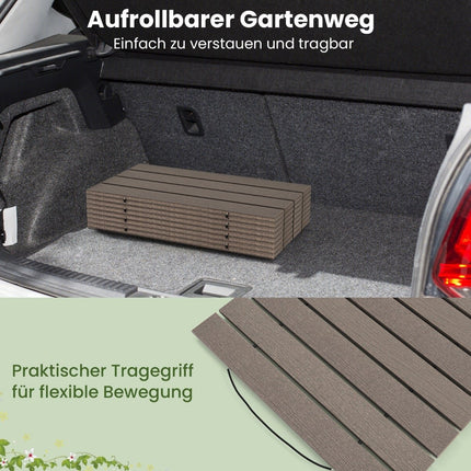Roll-Up HDPE Garden Pathway, 242x55cm, Weatherproof