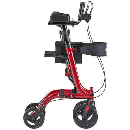 Rollator Walker With Seat, Foldable Aluminum, 300 lb