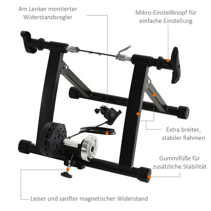 Magnetic foldable bike trainer for 26""-28""/700C wheels
