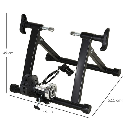 Indoor Bike Trainer - Magnetic, Collapsible, 26""-29"" Wheels