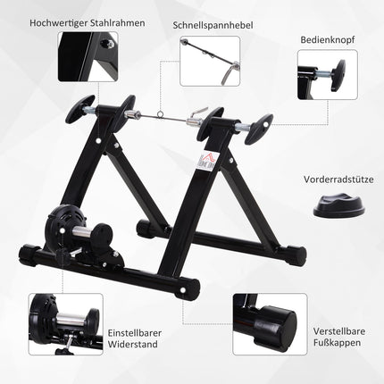 Roller bike trainer, magnetic brake, fits 26""-28""/700C