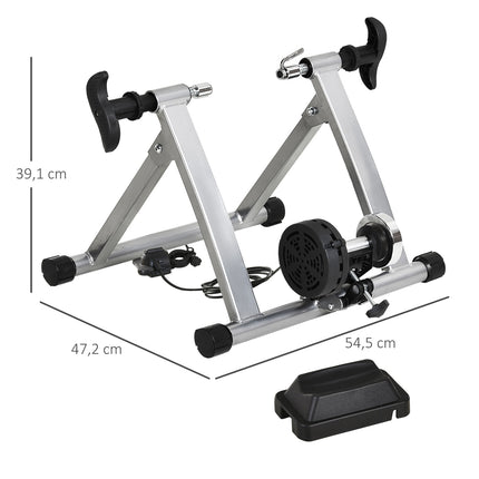 Indoor bike trainer, foldable magnetic, fits 26""-28"" wheels