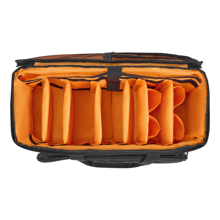 Rolling DJ Cable Bag, 1680D, Wheels, 6 Dividers
