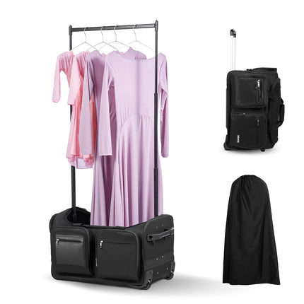 Rolling Dance Bag 23-Inch With Garment Rack, USB Port