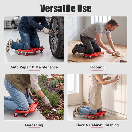 Rolling Knee Creeper with Swivel Casters and Tool Trays