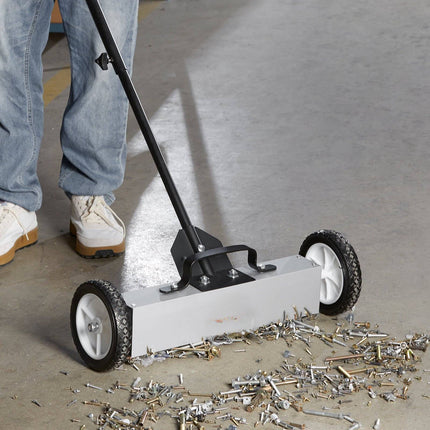 Rolling Magnetic Sweeper 18-Inch, Wheels, Telescoping Handle