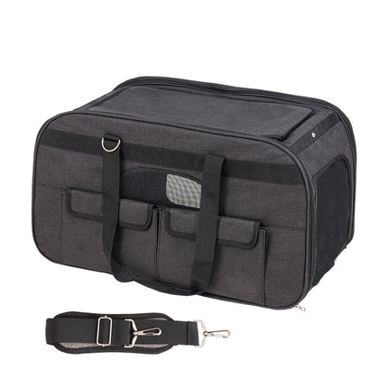 Rolling Pet Carrier With Wheels – Telescopic Handle, 35 lb