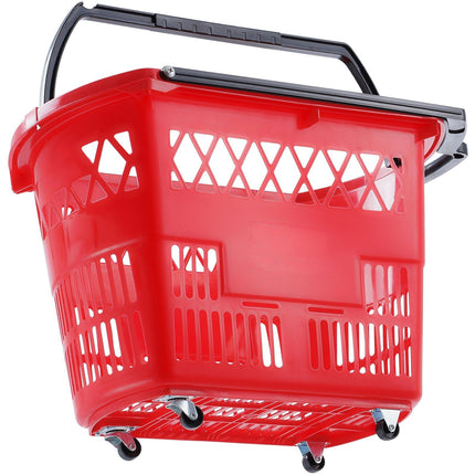 Rolling Shopping Basket Set, 6-Pack 39L, Wheels and Handles