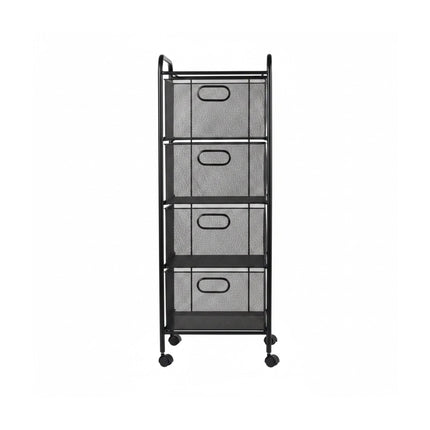 Rolling Storage Cart, 4-Drawer Organizer With Casters