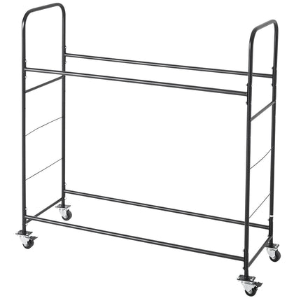 Rolling Tire Storage Rack, 2-Shelf, Holds 12 Tires, Cover