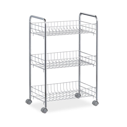 Rolling shelf in metal