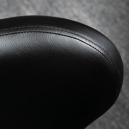 Rotating massage stool - adjustable ergonomic seat, black artificial leather