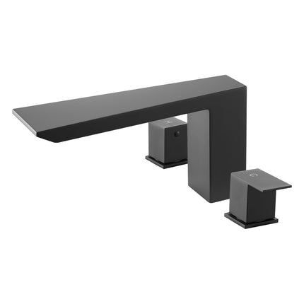 Roman Tub Faucet, 2-Handle Waterfall, Matte Black, Stainless Steel