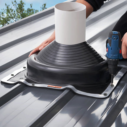 Roof Pipe Flashing Boots, 2-Pack EPDM, 6-3/4–14 In