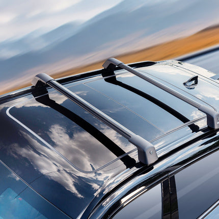 Roof Rack Crossbars, 2-Pack 122.9 cm for Grooved Rails