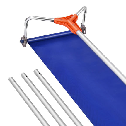 Roof Snow Rake, 17-Inch Aluminum Blade, Wheels, 1.25–5.24 m