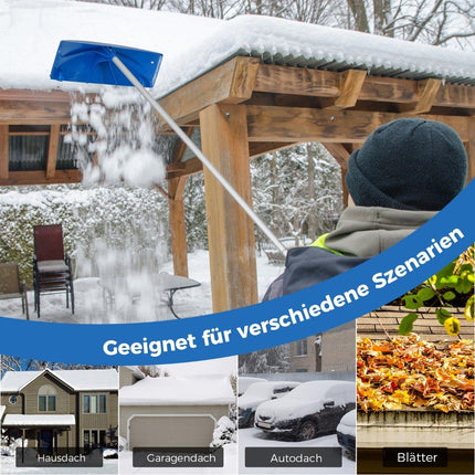 Roof snow clearer with wheels & plastic snow blade roof snow clearer snow shovel