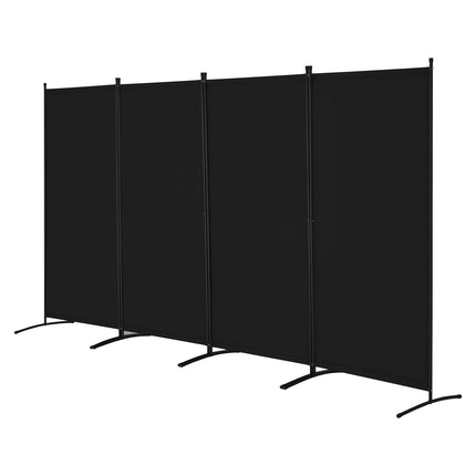 Room Divider, 4-Panel Folding Privacy Screen, Black