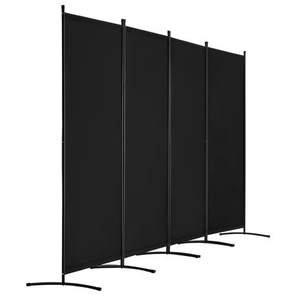 Room Divider, 4-Panel Folding Privacy Screen, Black