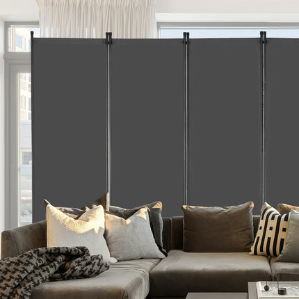 Room Divider, 6-Panel Folding Privacy Screen, Gray