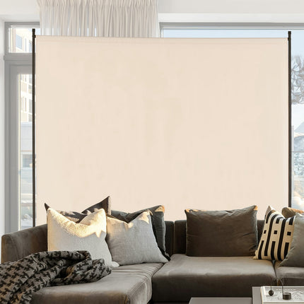 Room Divider Privacy Screen, 6 Ft Single Panel, Beige