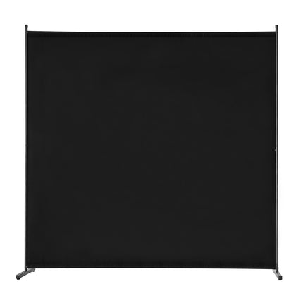 Room Divider Privacy Screen, 6 ft Single Panel, Freestanding, Black