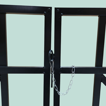 Rose Arch With Double Gate – Lockable Pointed Roof