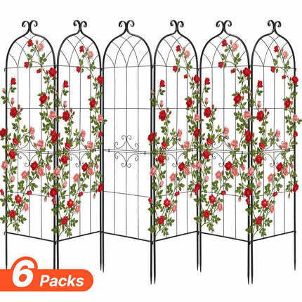 Rose Garden Trellis Set, 6-Pack 180 x 52.5 cm Steel