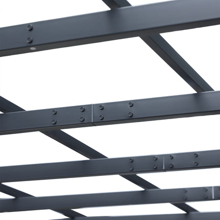 Black Metal Garden Arch Trellis, Weather Resistant, 2.97x2.95x2.3M