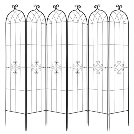 Rose Trellis 6-Pack, 220 x 52.5 cm, Powder-Coated Steel