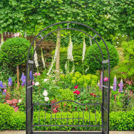 Rose arch with bench
