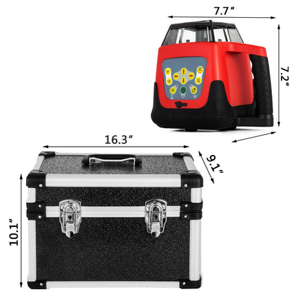Rotary Laser Level, Self-Leveling, 250m Range, Receiver
