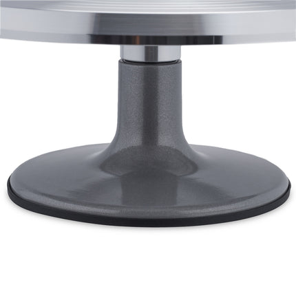 Rotatable aluminum cake tray