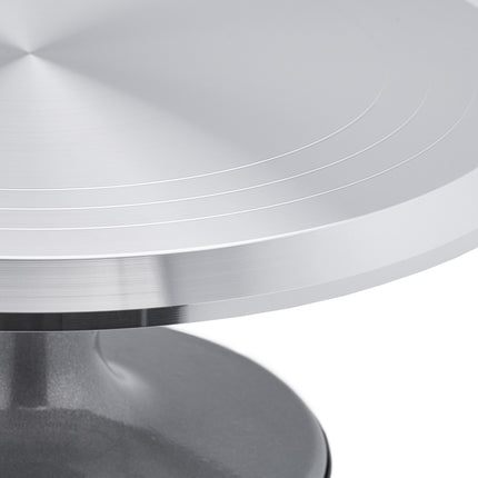 Rotatable aluminum cake tray