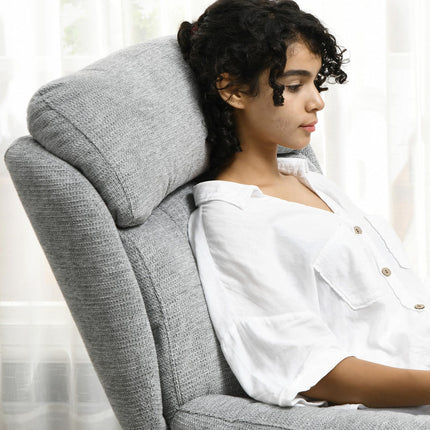 Lounge chair with water-repellent chenille, padded armrests