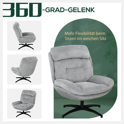 Lounge chair with water-repellent chenille, padded armrests