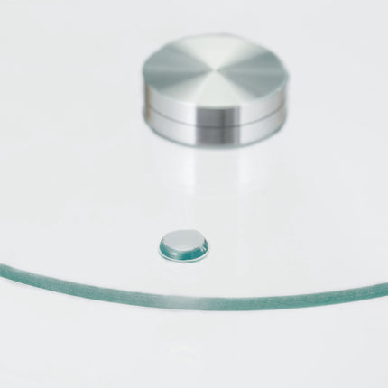 Rotatable glass serving plate