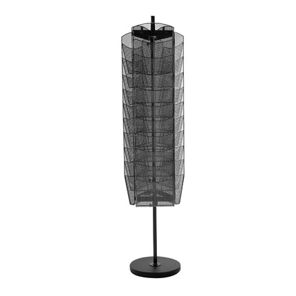 Rotating Brochure Display Rack, 30-Pocket Metal Mesh, A4