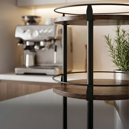 Rotating Spice Rack Carousel – 3-Tier Metal Organizer