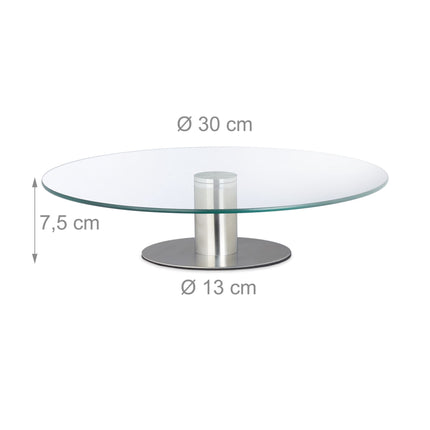 Rotating cake plate on foot