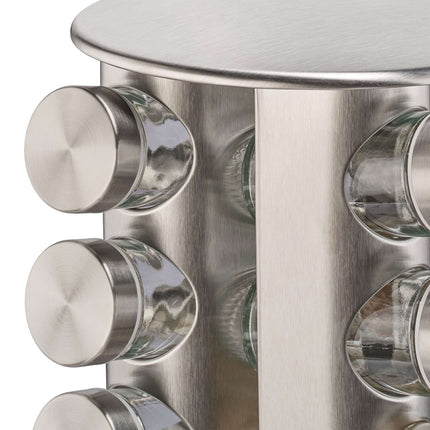 Rotating spice carousel with 20 jars