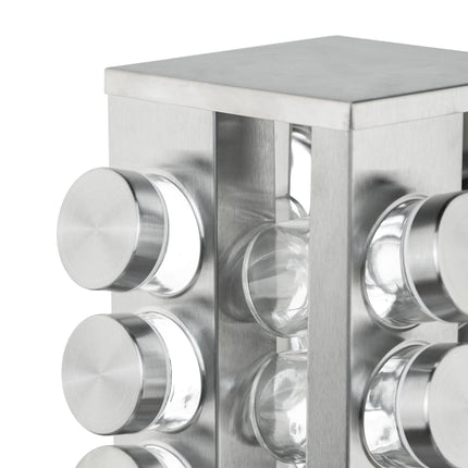 Rotating spice rack with 20 spice jars