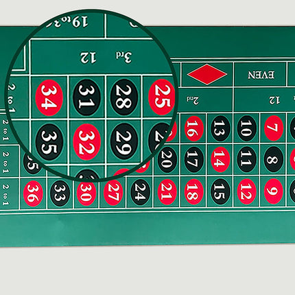 Roulette Gaming Mat 60x120 cm – Non-Slip, Foldable
