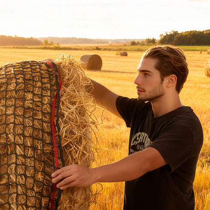 Round Bale Hay Net 1.5 m, 1.5 in Mesh Slow Feeder