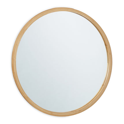 Round Bamboo Wall Mirror 61 cm