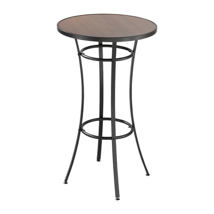 Round Bar Table, 23.6-Inch Top, 40-Inch Height, Black