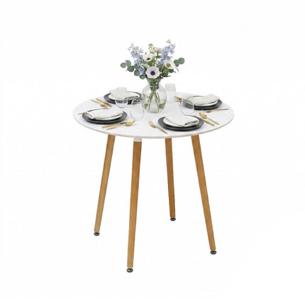 Round Dining Table, Bamboo Legs, Seats 4